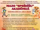 “Mazo “Sprīdīšu”  akadēmijas oktobra  nodarbība