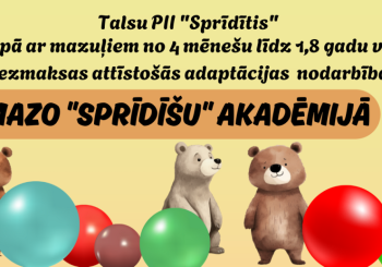 Mazo “Sprīdīšu” akadēmijas nodarbības